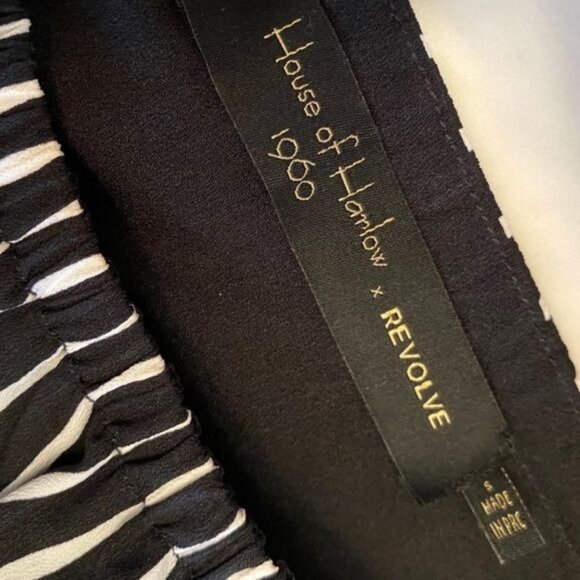 House of Harlow 1960 x Revolve Bree Striped Crop Top Black and White Size S - Picture 7 of 10